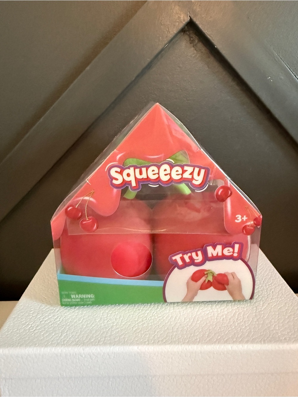 Squeezy Cherry Squeeze Toy - Red